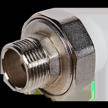 Муфта комбинированная Pro Aqua d=25-3/4 PP-R разъемная (американка) НР Белая (PA21014)-1