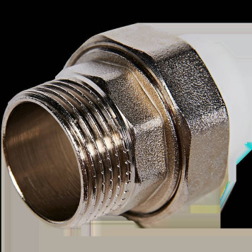 Муфта комбинированная Pro Aqua d=25-1 PP-R разъемная (американка) НР Белая (PA21015)-1