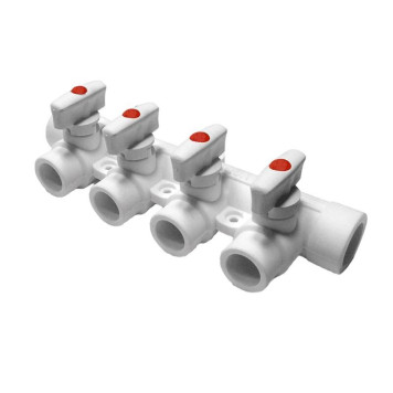 Коллектор с 3 выходами Pro Aqua d=25-20 PP-R Белый (PA6710308P)