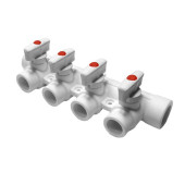 Коллектор с 2 выходами Pro Aqua d=40-20 PP-R Белый (PA6714208P)