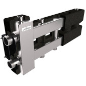 Балансировочный коллектор GIDRUSS BMSS-80-3D.EPP (до 80 кВт, подкл. котла G 1, 2 контура G 1, боковой контур G 1, зеркально-матовая полировка, 4D-кронштейны K.UMS, EPP-термоизоляция) (BM 80A2T 23)