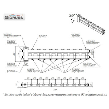 Балансировочный коллектор GIDRUSS BMSS-80-5DU.EPP (до 80 кВт, подкл. котла G 1, 2+2 контура G 1, боковой контур G 1, зеркально-матовая полировка, 4D-кронштейны K.UMS, EPP-термоизоляция) (BM 80A4T 23)-1