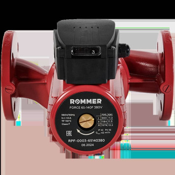 Насос циркуляционный фланцевый трехскоростной ROMMER 65-140F 380V RPF-0003-65140380 (RPF-0003-65140380)-1