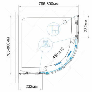 Душевой уголок RGW CL-53 800x800-2