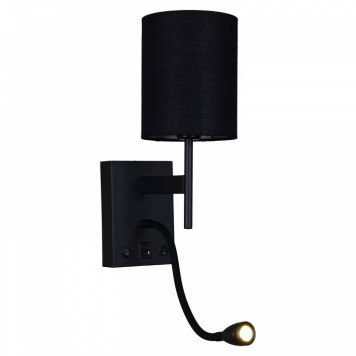 Бра с подсветкой 86210-9.2-001KT LED3W+E14 BK-4