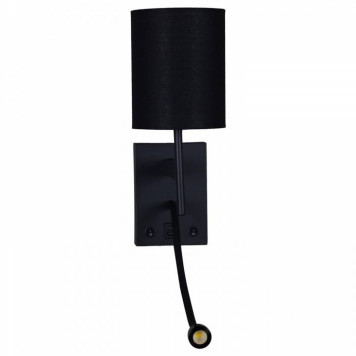 Бра с подсветкой 86210-9.2-001KT LED3W+E14 BK-5