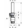 Фреза WPW RWB0303 радиусная R3 D20 B9,5 двойной подшипник хвостовик 6,RWB0303 (RWB0303)