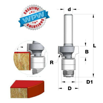 Фреза WPW RWB0303 радиусная R3 D20 B9,5 двойной подшипник хвостовик 6,RWB0303 (RWB0303)-1