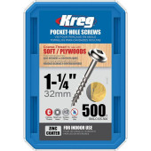 Шурупы с крупным шагом 1-1/4& - 500 шт Kreg SML-C125-500-INT (SML-C125-500-INT)