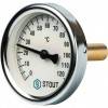Термометр биметаллический STOUT SIM-0001 с гильзой 50 мм 1/2", 0...120°С.