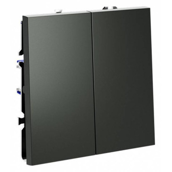 Выключатель двухклавишный без рамки Voltum S70 VLS020106