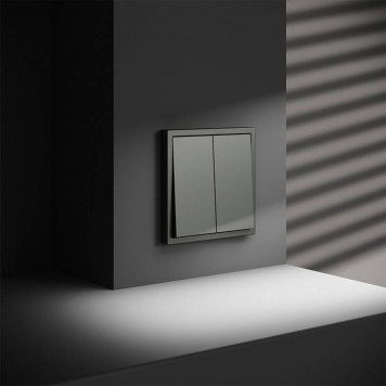 Выключатель двухклавишный без рамки Voltum S70 VLS020106-4