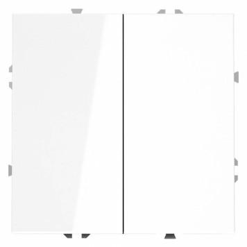 Выключатель двухклавишный без рамки Voltum S70 VLS020601-1