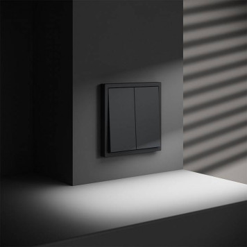 Выключатель двухклавишный без рамки Voltum S70 VLS020607-4