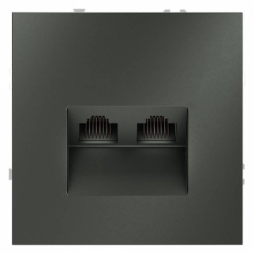 Розетка двойная Ethernet RJ-45 без рамки Voltum S70 VLS060206-1