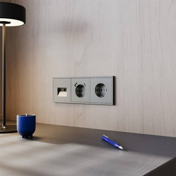 Розетка двойная Ethernet RJ-45 без рамки Voltum S70 VLS060206-6