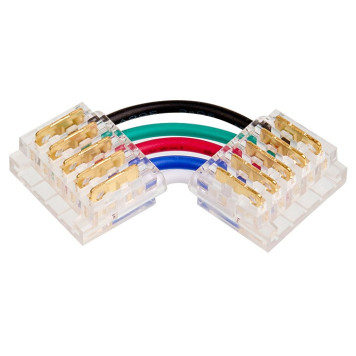 Соединитель лент угловой жесткий Wolta WLS-5PIN-RGBW-12MM-L
