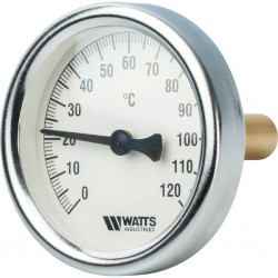 Термометр биметаллический Watts F+R801(T) 63/50 с погружной гильзой 63 мм и штуцером 50 мм