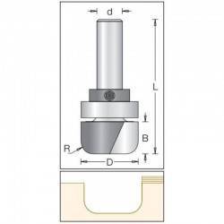 Фреза радиусная с плоским дном и с  подшипником Dimar 1062639 D19,1x16 L67 (1062639)