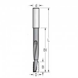 Фреза спиральная паз под замок без стружколома Z2 D16 B80x20 L130 DIMAR DT16012P (DT16012P)