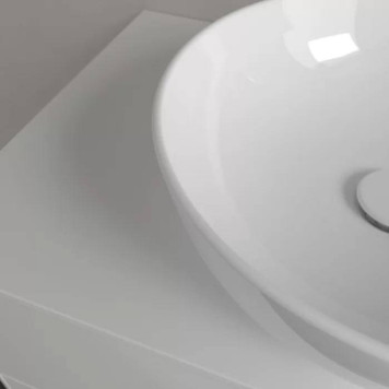 VilleroyBoch Artis Раковина 43х43х12.5см., накладная, без отв., без перелива, TitanCeram, цвет: альпийский белый. 41794301-8