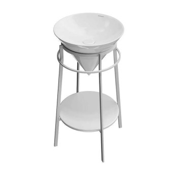 Kerama Marazzi Cono Раковина 44.5х44.5х35см., встраиваемая сверху, без отв., без перелива, цвет: белый глянцевый-1