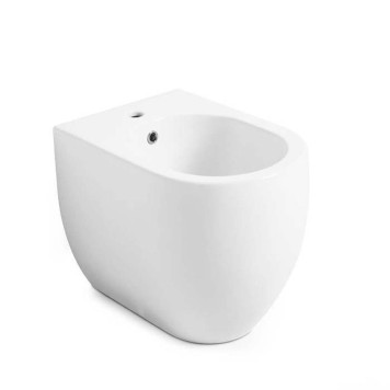 Kerasan Flo биде напольное приставное 55х37см, с 1 отв., цвет: белый-4