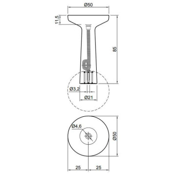 Antonio Lupi Ago Раковина 50х50 см, без отв., напольная, цвет: белый-1