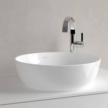 VilleroyBoch Artis Раковина 43х43х12.5см., накладная, без отв., без перелива, TitanCeram, цвет: альпийский белый. 41794301-9