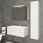 TW Shape комплект подвесной мебели 102х52см, с раковиной, с 1 выдвиж. ящиком с механизмом push-to-open, цвет: белый матовый RAL9003. SHAP100-B+547001*1