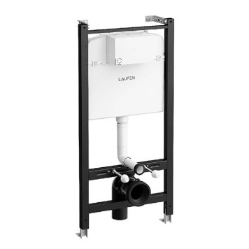 Laufen Pro Комплект 4 в 1:Унитаз подвесной, безободковый, смыв Rimless, с инсталляционной системой, сиденье с микролифтом, тонкое, клавиша смыва хром-1
