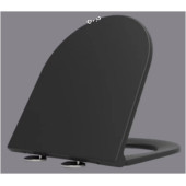 AQM1206MB Сиденье тонкое SoftClose, Quick Release, цвет черный матовый AQM1206MB