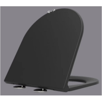 AQM1206MB Сиденье тонкое SoftClose, Quick Release, цвет черный матовый AQM1206MB