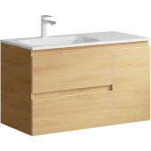 AQ ACC0109LDZ Accent Тумба под умывальник левая, Дуб золотой, 914х445х558 мм ACC0109LDZ