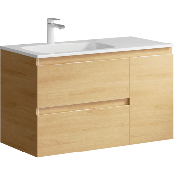 AQ ACC0109LDZ Accent Тумба под умывальник левая, Дуб золотой, 914х445х558 мм ACC0109LDZ