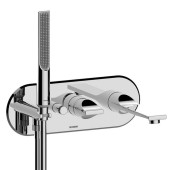 Bossini Apice Смеситель для ванны встраиваемый, однорычажный, с ручным душем Slim и шлангом 1500 мм., цвет: хром. Z00555.030