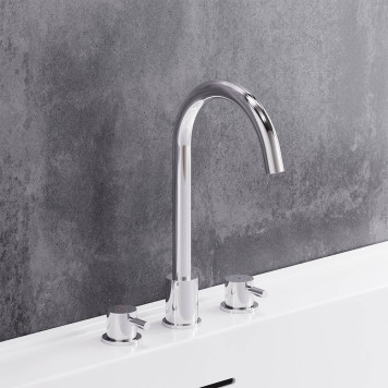 360200000 Смеситель для раковины, встраиваемый в столешницу трёхсекционный-3