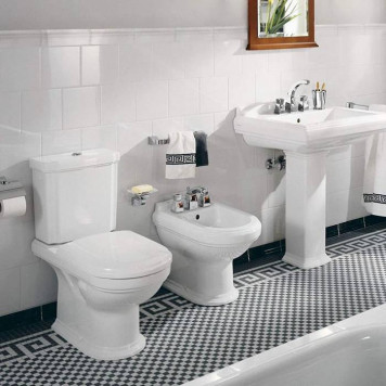 VilleroyBoch Hommage Сиденье с крышкой для унитаза, SoftClose, цвет: белый/нержавеющая сталь. 8809S1R1-4