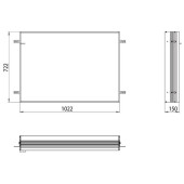 Emco Asis prime Встраиваемая рама для зеркального шкафа, 102.2xH72.2см. 9497 000 12