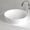 VilleroyBoch Artis Раковина 43х43х12.5см., накладная, без отв., без перелива, TitanCeram, цвет: альпийский белый. 41794301