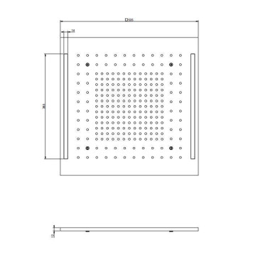 Gessi Colour Верхний душ 50х50см., потолочный, цвет: Gold PVD-1
