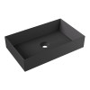 Alice Spy Rectangular Раковина 60x38х12см., накладная, без отв., цвет: чёрный матовый. 34250108