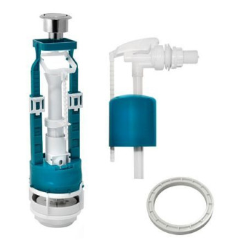 Арматура д/бачка набор б/под хр кноп 1реж Инкоэр СБ1-БпрН-А-В