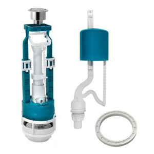 Арматура д/бачка набор н/под хр кноп 1реж Инкоэр СБ1-НпрН-А-В