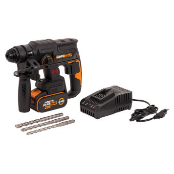 Перфоратор аккумуляторный бесщеточный WORX WX381, 20В, 4Ач x1, ЗУ 2А, кейс-8
