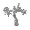 Nicolazzi Dames Anglaises Смеситель для ванны с 2мя ручками, вывод сверху 3/4, (для душ. стойки, для ванны) цвет: хром. 1400CR18