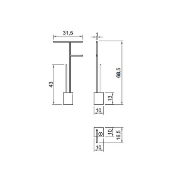 Antonio Lupi Biviocombi Стойка напольная с держателем туалетной бумаги, полотенцедержателем и ершиком, база из мрамора Nero Marquinia satinato, цвет: Nero goffrato-1