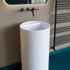 Salini ARMONIA TOP 01 Раковина напол 450х450х850/900мм, без отв.под смеситель, донный клапан UpDown,S-Sense, белый глянц (СЛИВ в стену). 130114GN/слив в стену