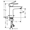 Hansgrohe Talis E Смеситель для раковины 110, однорычажный, с донным клапаном, цвет: хром