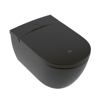 Унитаз, Villeroy Boch, Viclean, подвесной, шгв 385-595-360, CeramicPlus, цвет-Pure Black
